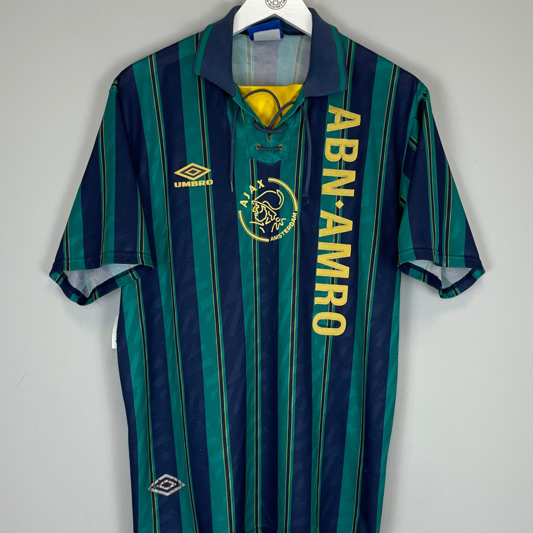 Shop 1993/94 AJAX AWAY SHIRT (L) UMBRO, classic football shirts, vintage football shirts & retro soccer jerseys at Cult Kits