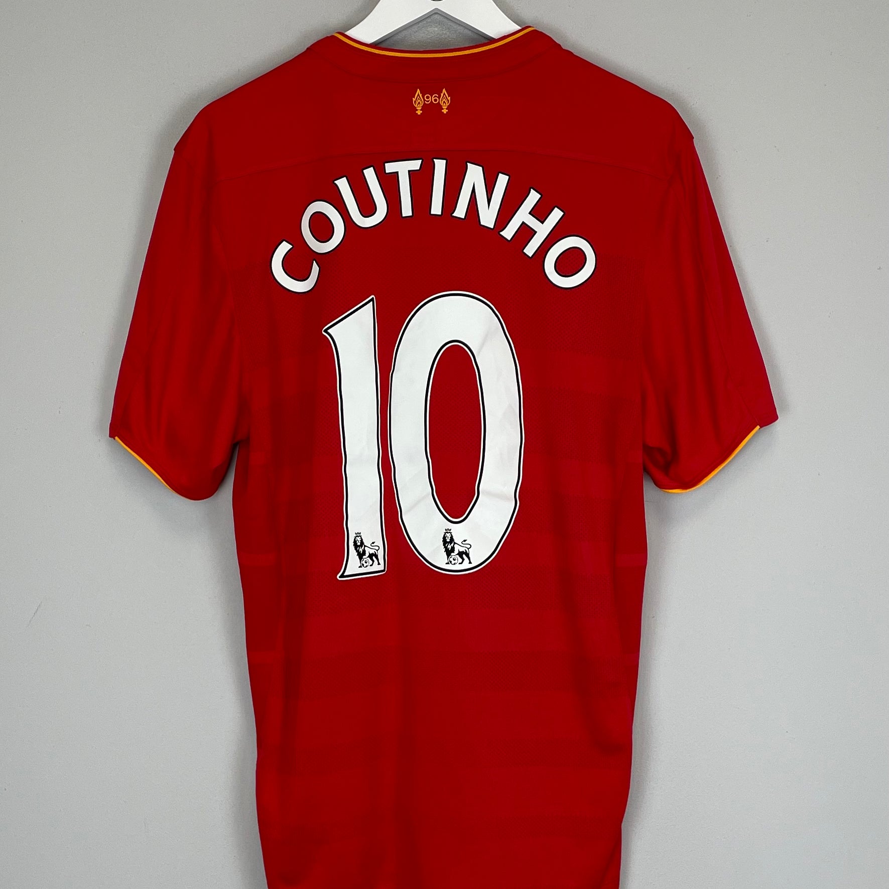 Shop 2016/17 LIVERPOOL COUTINHO #10 HOME SHIRT (L) NEW BALANCE, classic football shirts, vintage football shirts & retro soccer jerseys at Cult Kits