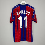 1997/98 BARCELONA RIVALDO #11 HOME SHIRT (L) KAPPA