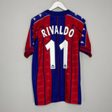 1997/98 BARCELONA RIVALDO #11 HOME SHIRT (L) KAPPA