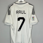 Shop 2008/09 REAL MADRID RAUL #7 HOME SHIRT (L) ADIDAS, classic football shirts, vintage football shirts & retro soccer jerseys at Cult Kits