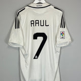 Shop 2008/09 REAL MADRID RAUL #7 HOME SHIRT (L) ADIDAS, classic football shirts, vintage football shirts & retro soccer jerseys at Cult Kits