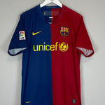 Shop 2008/09 BARCELONA MESSI #10 HOME SHIRT (M) NIKE, classic football shirts, vintage football shirts & retro soccer jerseys at Cult Kits