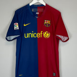 Shop 2008/09 BARCELONA MESSI #10 HOME SHIRT (M) NIKE, classic football shirts, vintage football shirts & retro soccer jerseys at Cult Kits