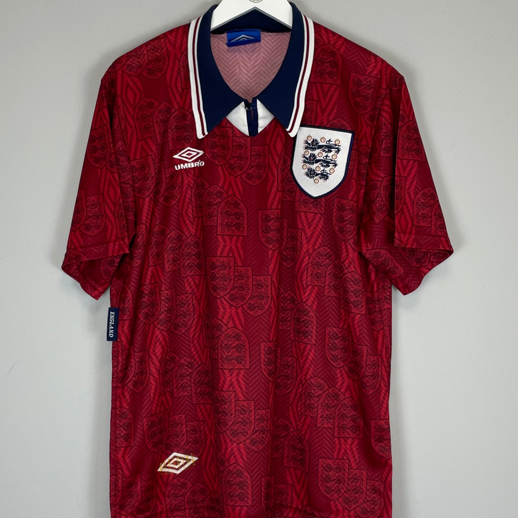 Shop 1994/95 ENGLAND AWAY SHIRT (L) UMBRO, classic football shirts, vintage football shirts & retro soccer jerseys at Cult Kits