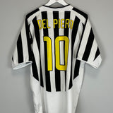 2003/04 JUVENTUS DEL PIERO #10 HOME SHIRT (M) NIKE