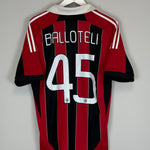 Shop 2012/13 AC MILAN **BALLOTELI** #45 HOME SHIRT (L) ADIDAS, classic football shirts, vintage football shirts & retro soccer jerseys at Cult Kits