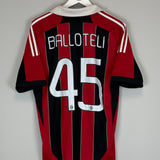 Shop 2012/13 AC MILAN **BALLOTELI** #45 HOME SHIRT (L) ADIDAS, classic football shirts, vintage football shirts & retro soccer jerseys at Cult Kits
