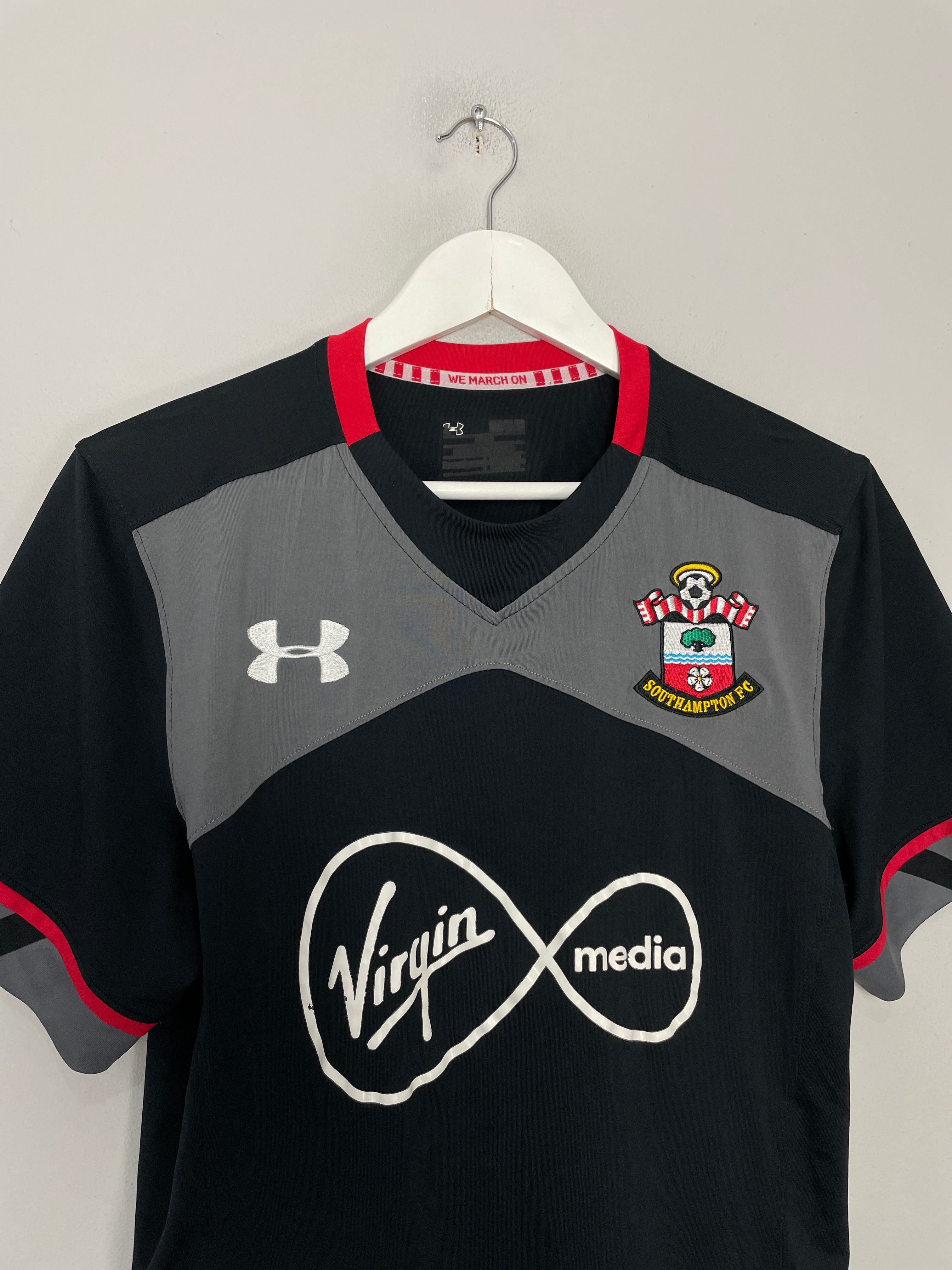 Shop 2016/17 SOUTHAMPTON VIRGIL #17 AWAY SHIRT (L) UNDER ARMOUR, classic football shirts, vintage football shirts & retro soccer jerseys at Cult Kits