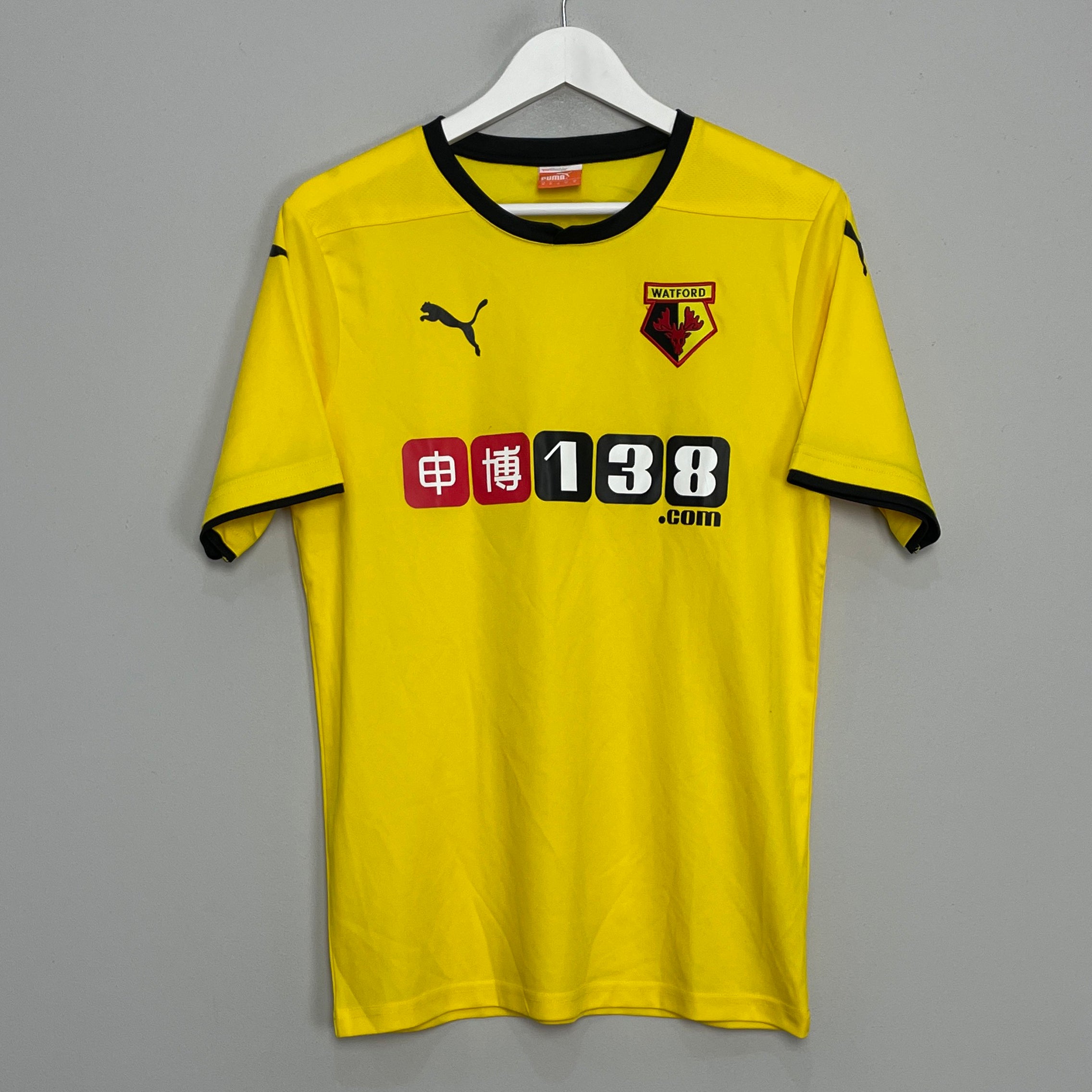 Shop 2014/15 WATFORD HOME SHIRT (M) PUMA, classic football shirts, vintage football shirts & retro soccer jerseys at Cult Kits
