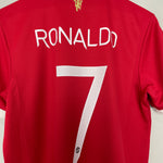 Shop 2021/22 MANCHESTER UNITED RONALDO #7 HOME SHIRT (M) ADIDAS, classic football shirts, vintage football shirts & retro soccer jerseys at Cult Kits