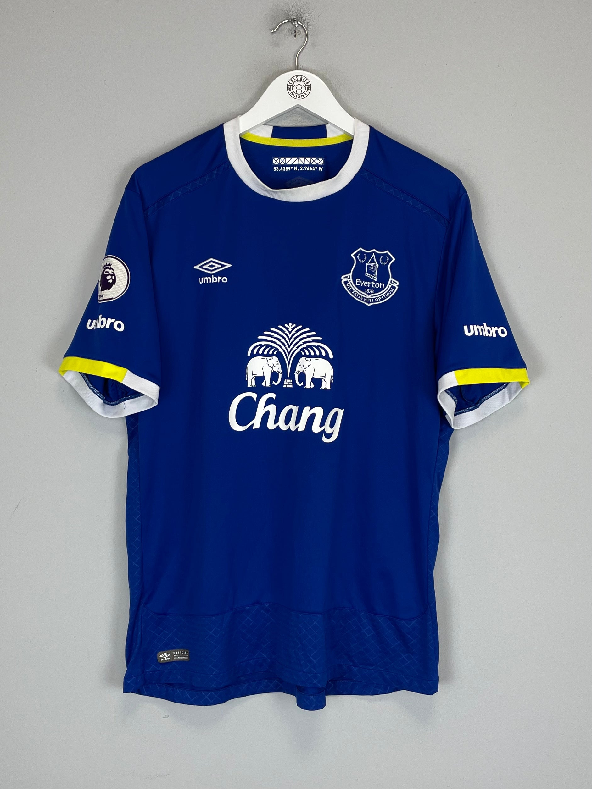 Shop 2016/17 EVERTON HOME SHIRT (XL) UMBRO, classic football shirts, vintage football shirts & retro soccer jerseys at Cult Kits