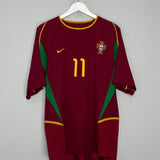 Shop 2002/04 PORTUGAL RONALDO #11 HOME SHIRT (XL) NIKE, classic football shirts, vintage football shirts & retro soccer jerseys at Cult Kits