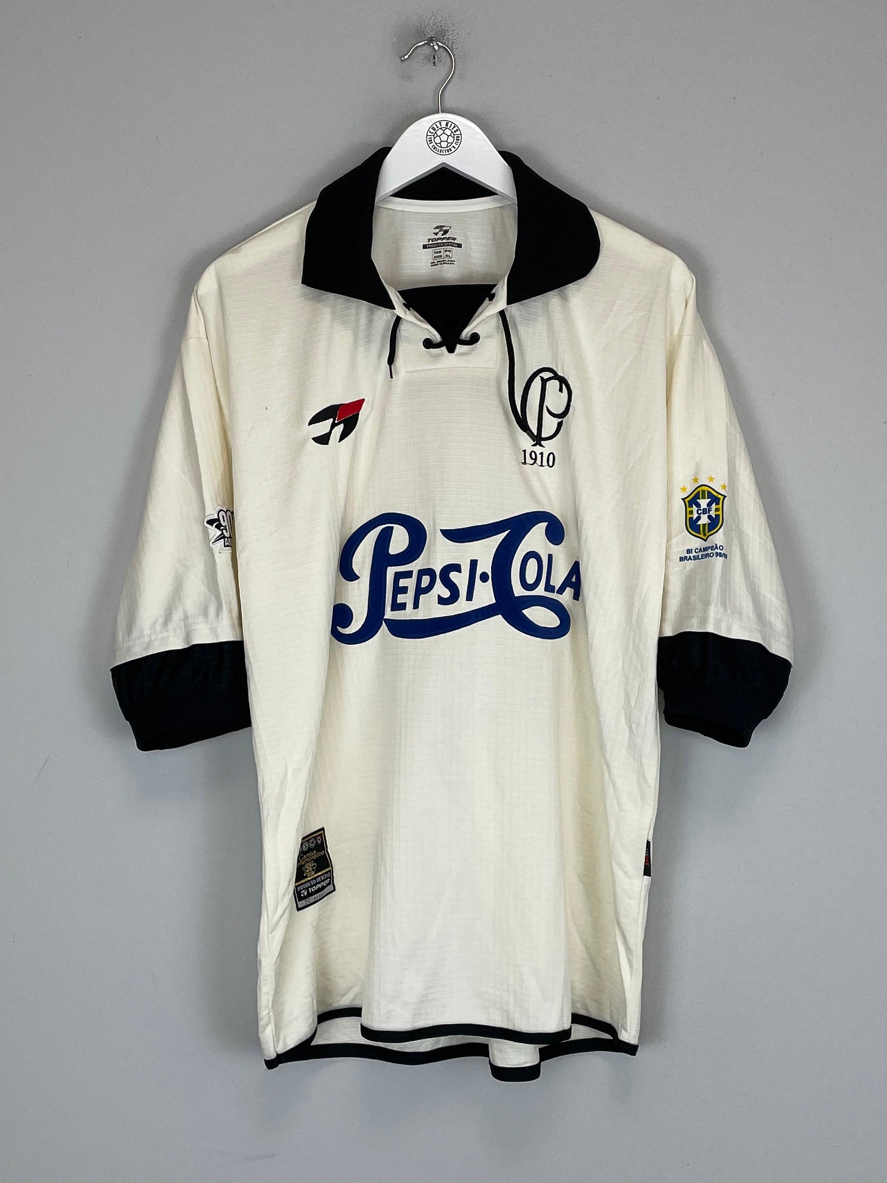 Shop 2000 CORINTHIANS #10 *90 YEAR* SHIRT (XL) TOPPER, classic football shirts, vintage football shirts & retro soccer jerseys at Cult Kits
