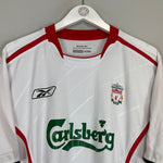 Buy 2005/06 LIVERPOOL RIISE 6 AWAY SHIRT (L) REEBOK ~ Free worldwide shipping available ~ Authentic Vintage Football Shirts from Cult Kits