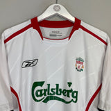Buy 2005/06 LIVERPOOL RIISE 6 AWAY SHIRT (L) REEBOK ~ Free worldwide shipping available ~ Authentic Vintage Football Shirts from Cult Kits