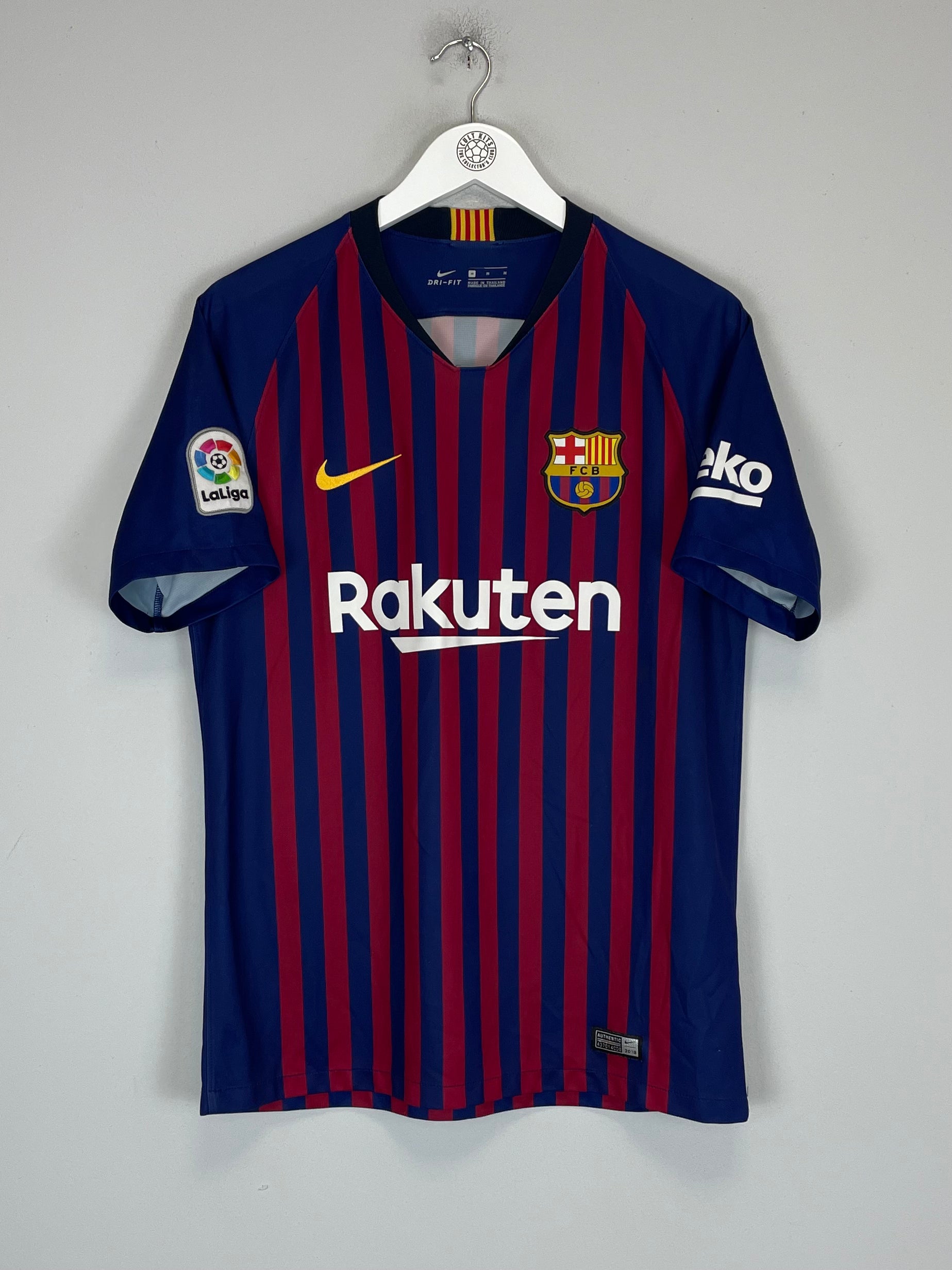Shop 2018/19 BARCELONA HOME SHIRT (M) NIKE, classic football shirts, vintage football shirts & retro soccer jerseys at Cult Kits