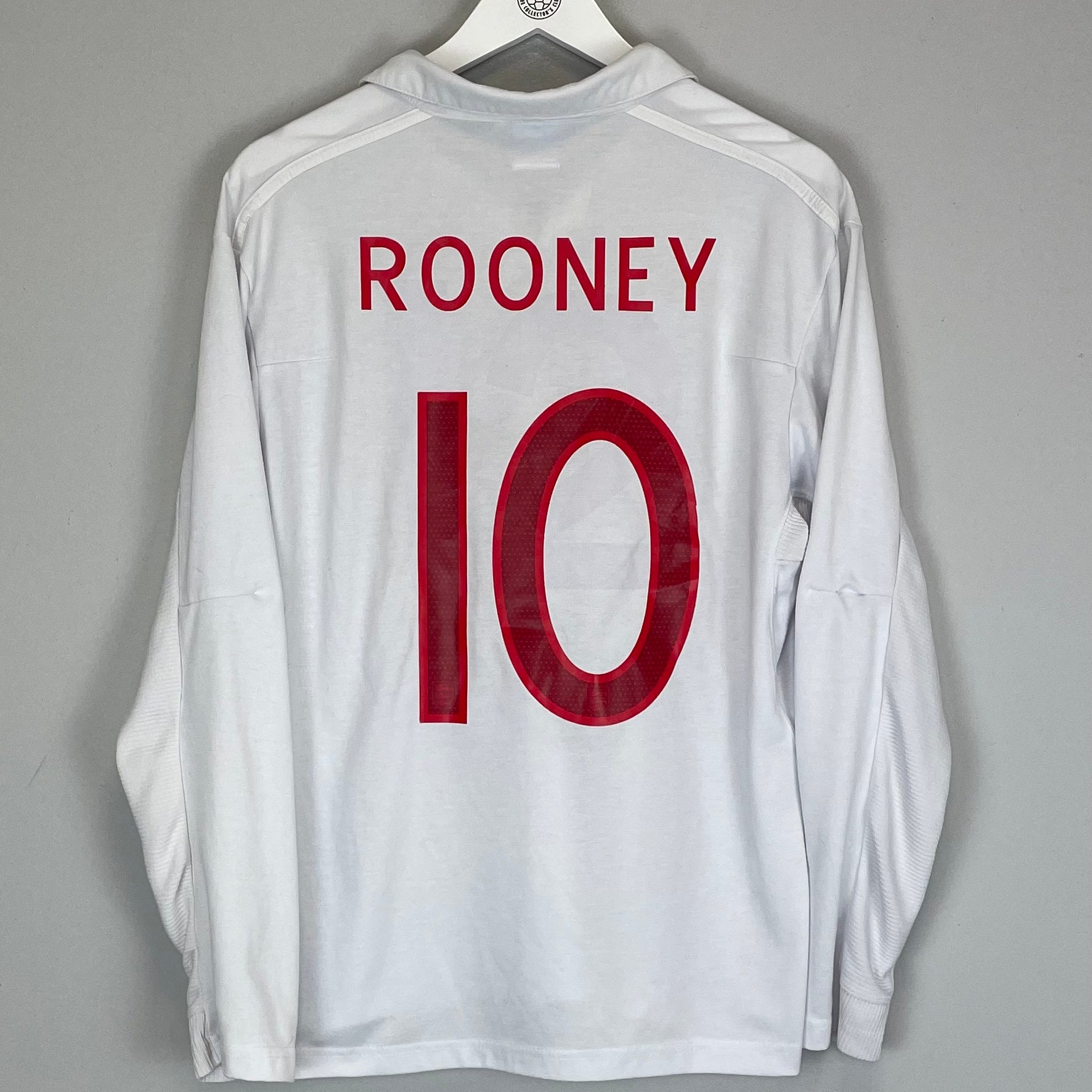 Shop 2009/10 ENGLAND ROONEY #10 L/S HOME SHIRT (L) UMBRO, classic football shirts, vintage football shirts & retro soccer jerseys at Cult Kits