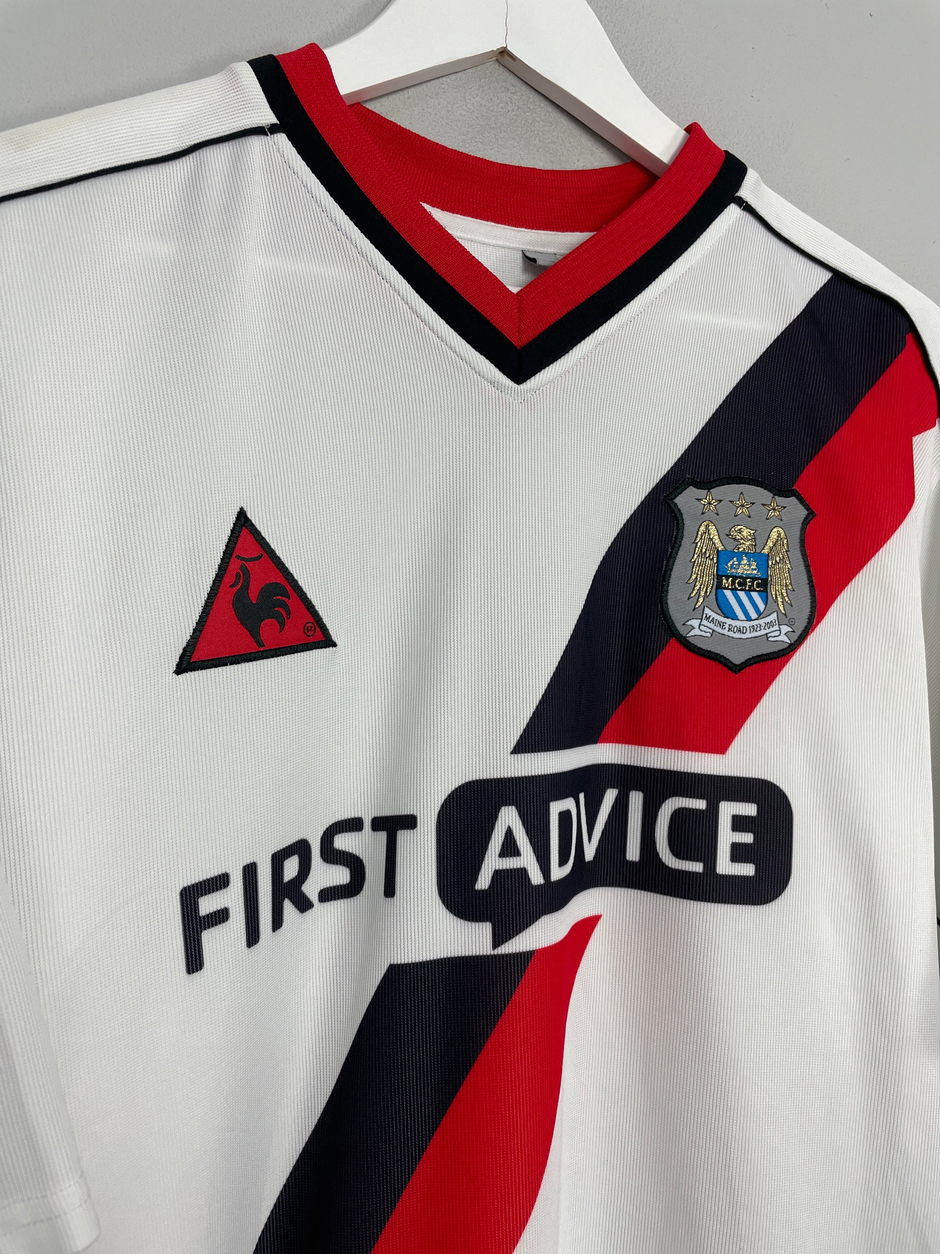Shop 2002/03 MANCHESTER CITY AWAY SHIRT (XL) LE COQ SPORTIF, classic football shirts, vintage football shirts & retro soccer jerseys at Cult Kits