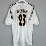 Shop 2004/05 REAL MADRID BECKHAM #23 HOME SHIRT (XL) ADIDAS, classic football shirts, vintage football shirts & retro soccer jerseys at Cult Kits