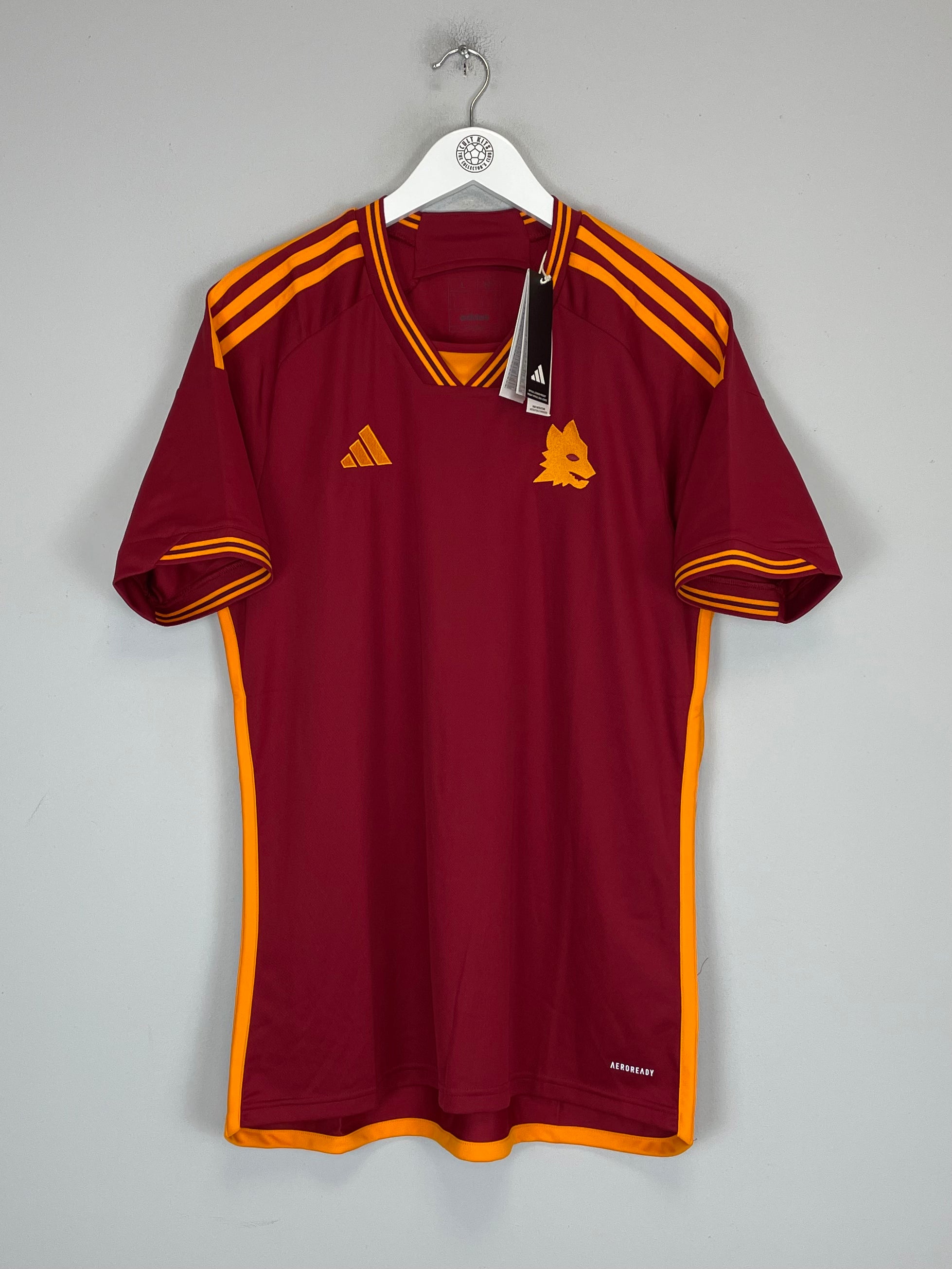 Shop 2023/24 ROMA *BNWT* HOME SHIRT (L) ADIDAS, classic football shirts, vintage football shirts & retro soccer jerseys at Cult Kits