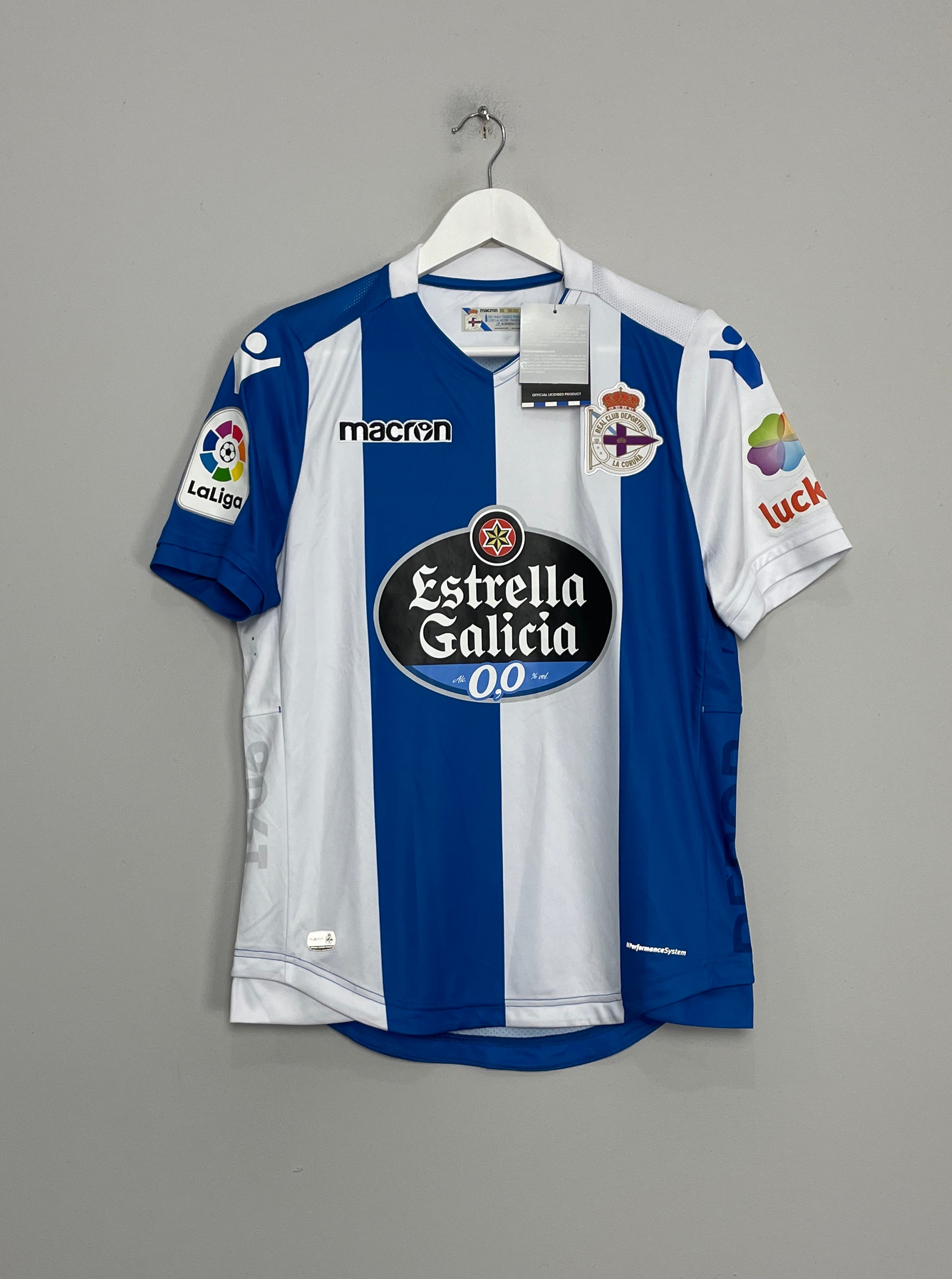 Shop 2017/18 DEPORTIVO LA CORUNA *BNWT* HOME SHIRT (S) MACRON, classic football shirts, vintage football shirts & retro soccer jerseys at Cult Kits