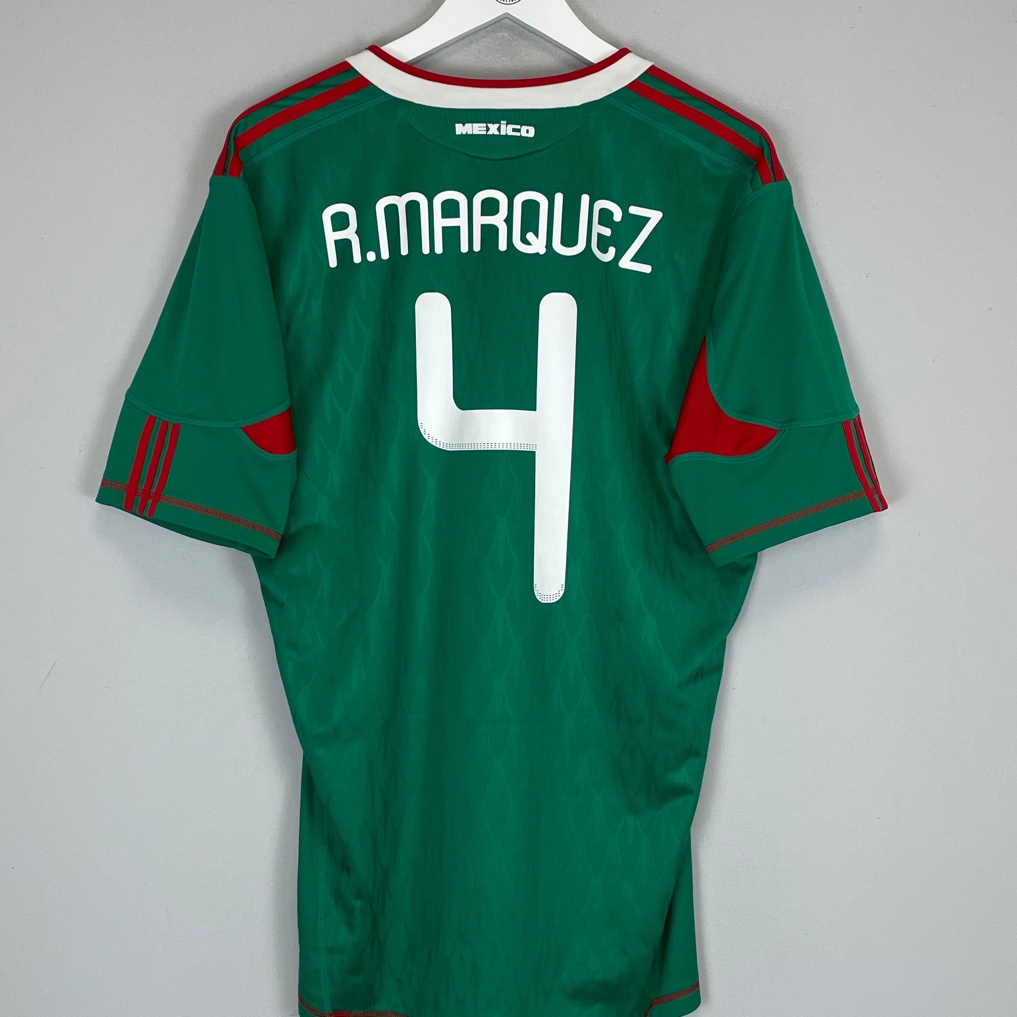 Shop 2010 MEXICO R.MARQUEZ #4 HOME SHIRT (L) ADIDAS, classic football shirts, vintage football shirts & retro soccer jerseys at Cult Kits