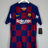 Shop 2019/20 BARCELONA MESSI #10 *BNWT* HOME SHIRT (L) NIKE, classic football shirts, vintage football shirts & retro soccer jerseys at Cult Kits