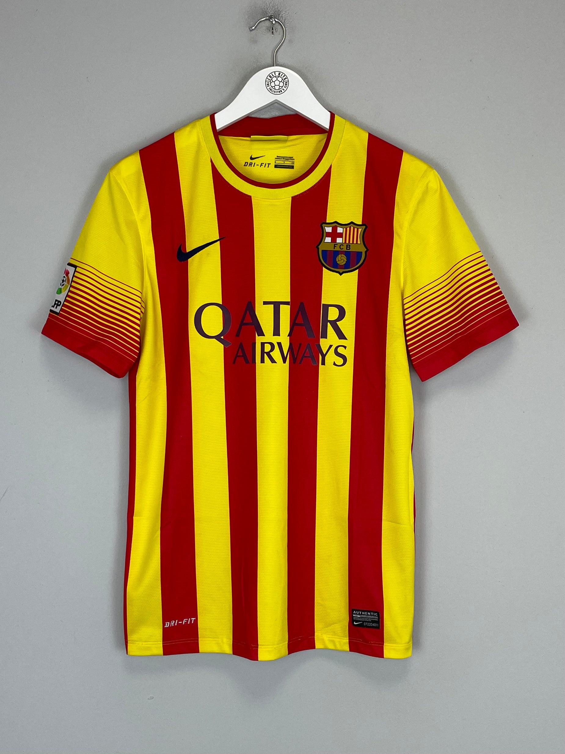 Shop 2013/14 BARCELONA MESSI #10 AWAY SHIRT (S) NIKE, classic football shirts, vintage football shirts & retro soccer jerseys at Cult Kits