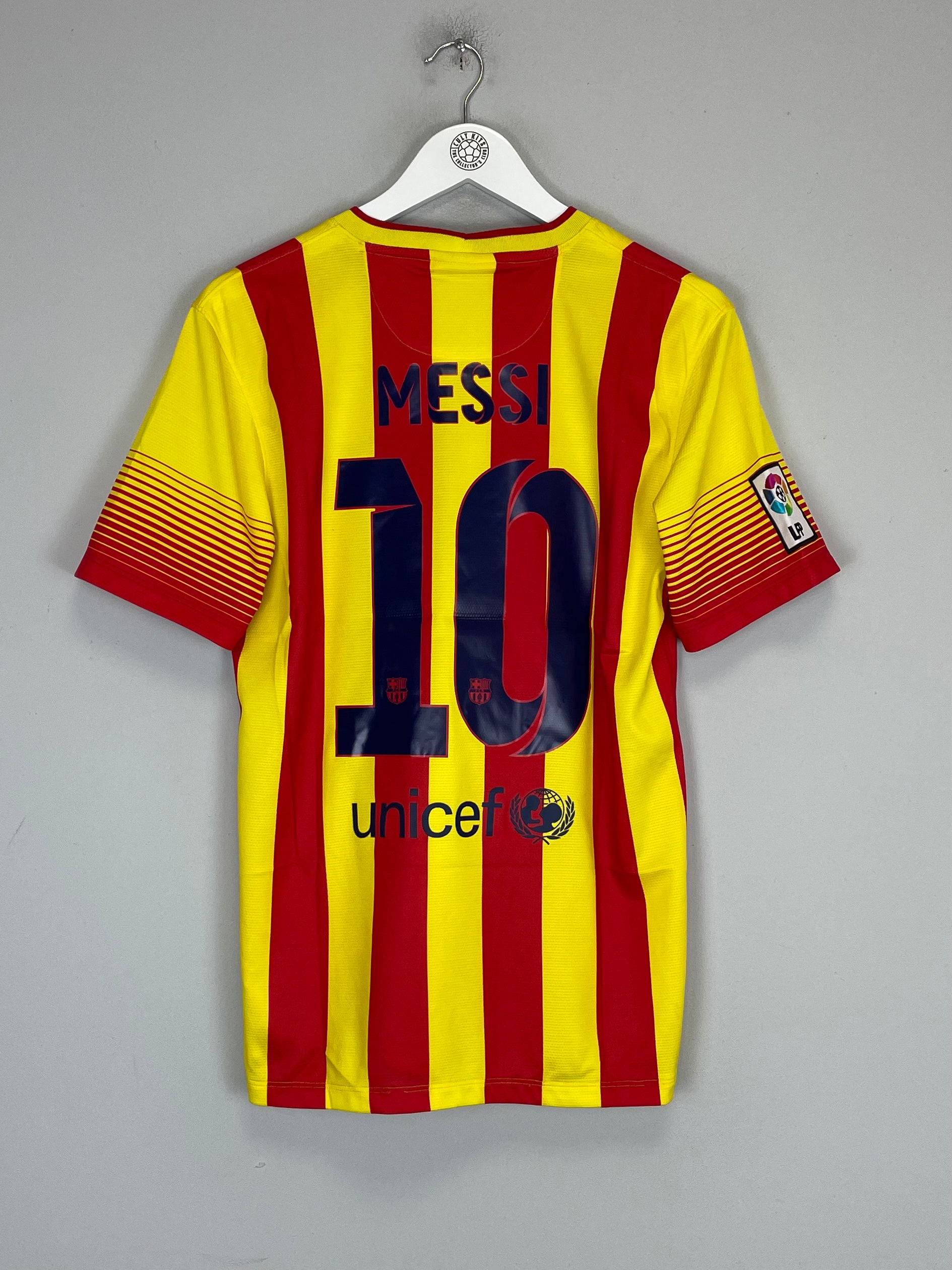 Shop 2013/14 BARCELONA MESSI #10 AWAY SHIRT (S) NIKE, classic football shirts, vintage football shirts & retro soccer jerseys at Cult Kits