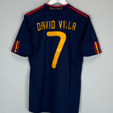 2010/11 SPAIN DAVID VILLA #7 AWAY SHIRT (S) ADIDAS