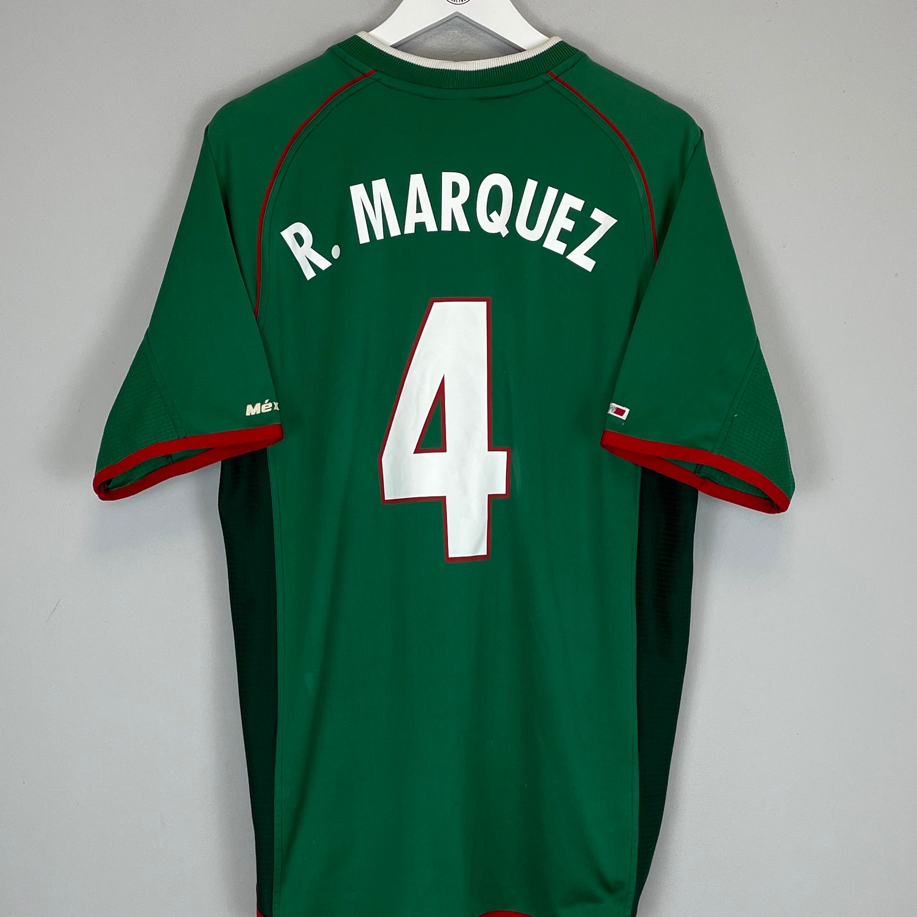 Shop 2001/02 MEXICO MARQUEZ #4 HOME SHIRT (XXL) ATLETICA, classic football shirts, vintage football shirts & retro soccer jerseys at Cult Kits