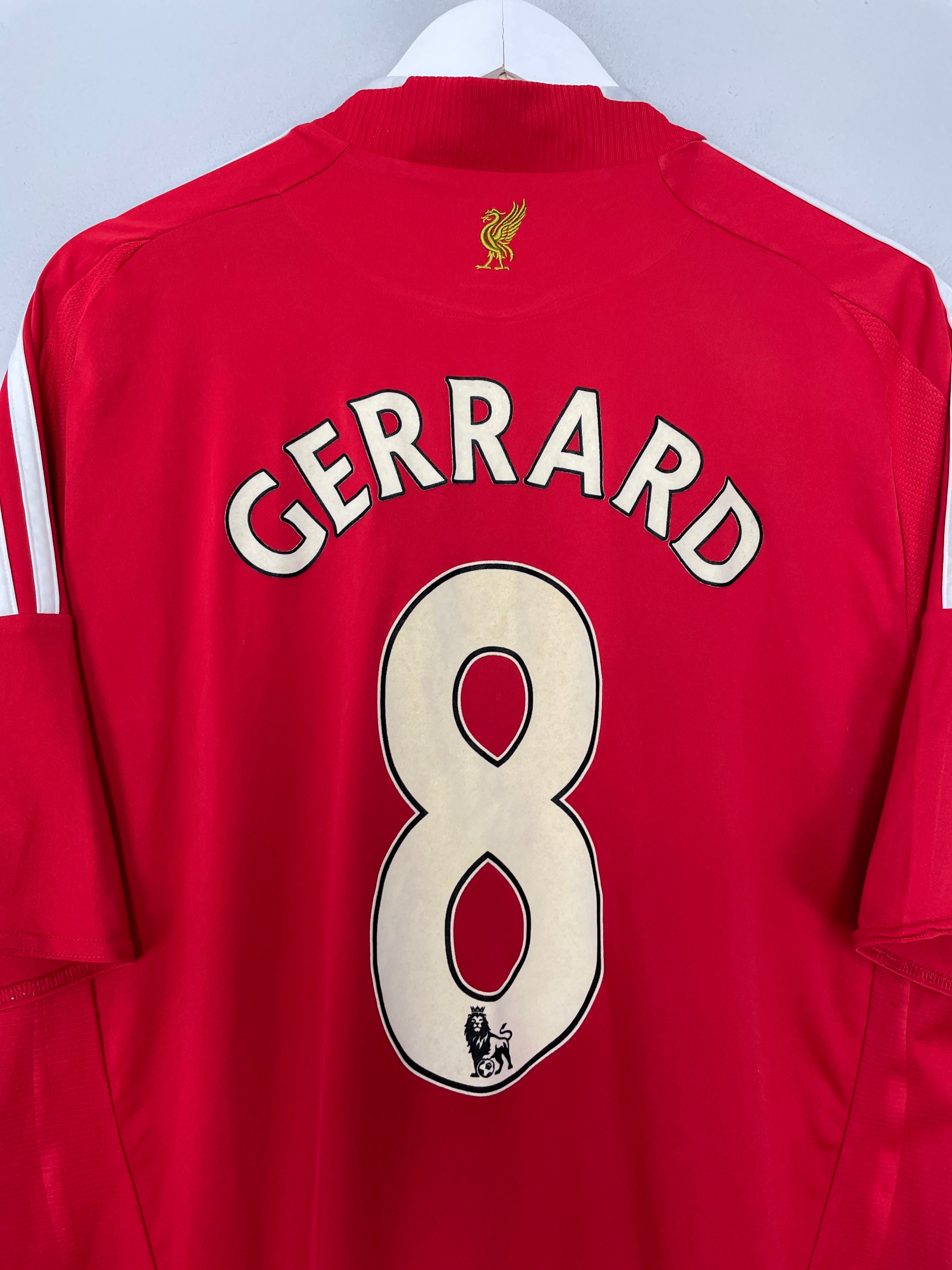Shop 2008/10 LIVERPOOL GERRARD #8 HOME SHIRTS (XL) ADIDAS, classic football shirts, vintage football shirts & retro soccer jerseys at Cult Kits