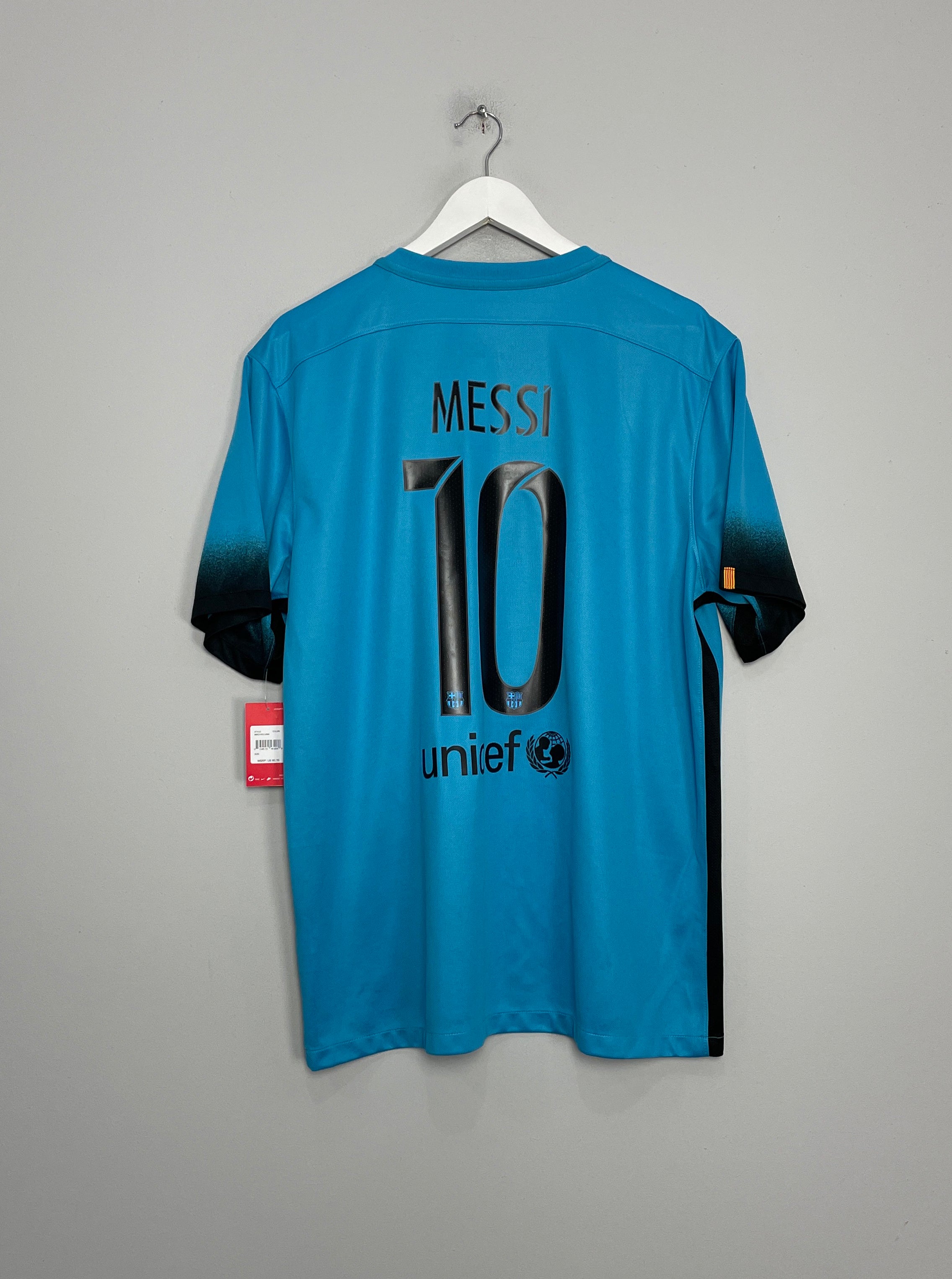 2015/16 BARCELONA MESSI #10 *BNWT* THIRD SHIRT (XL) NIKE
