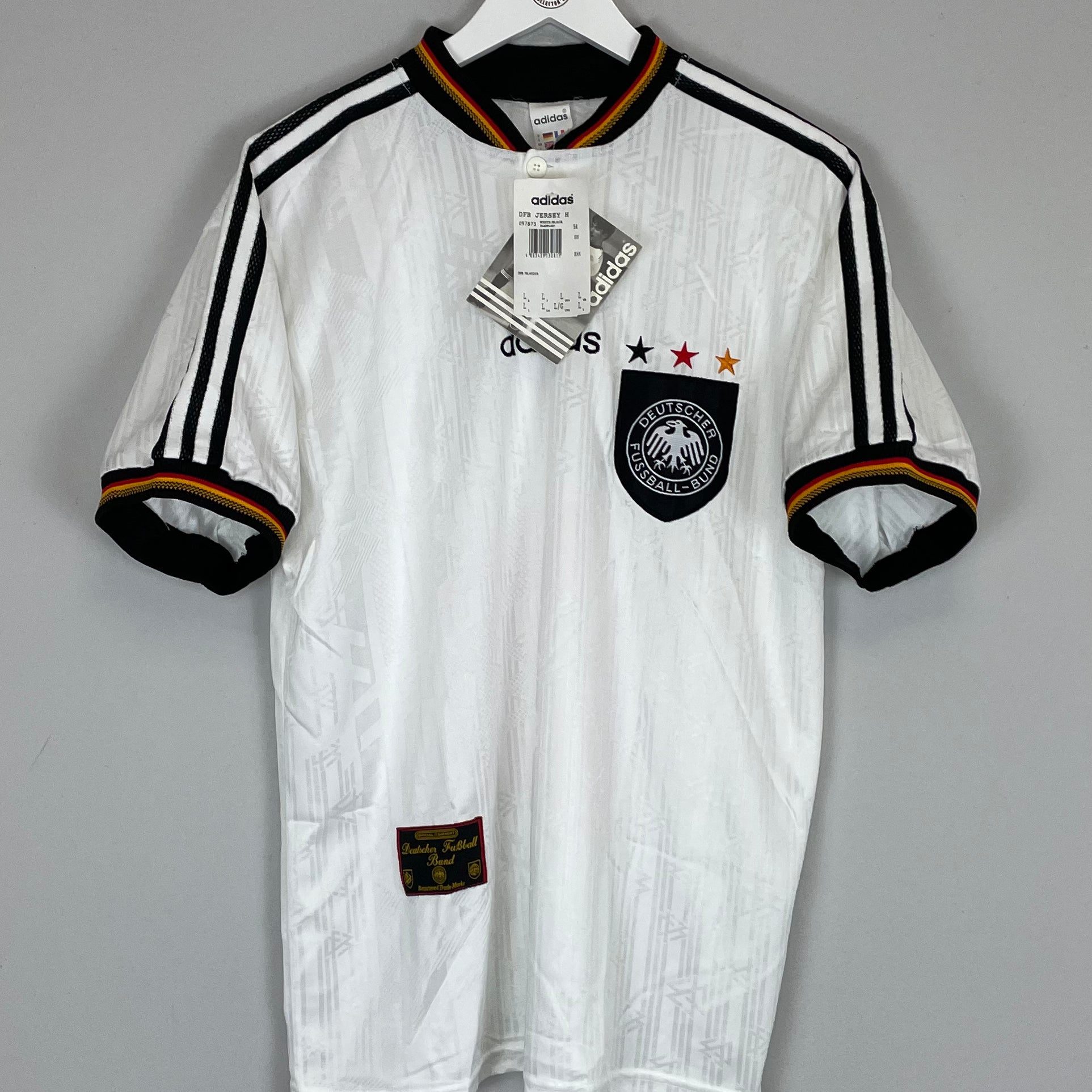 Shop 1996/98 GERMANY *BNWT* HOME SHIRT (L) ADIDAS, classic football shirts, vintage football shirts & retro soccer jerseys at Cult Kits