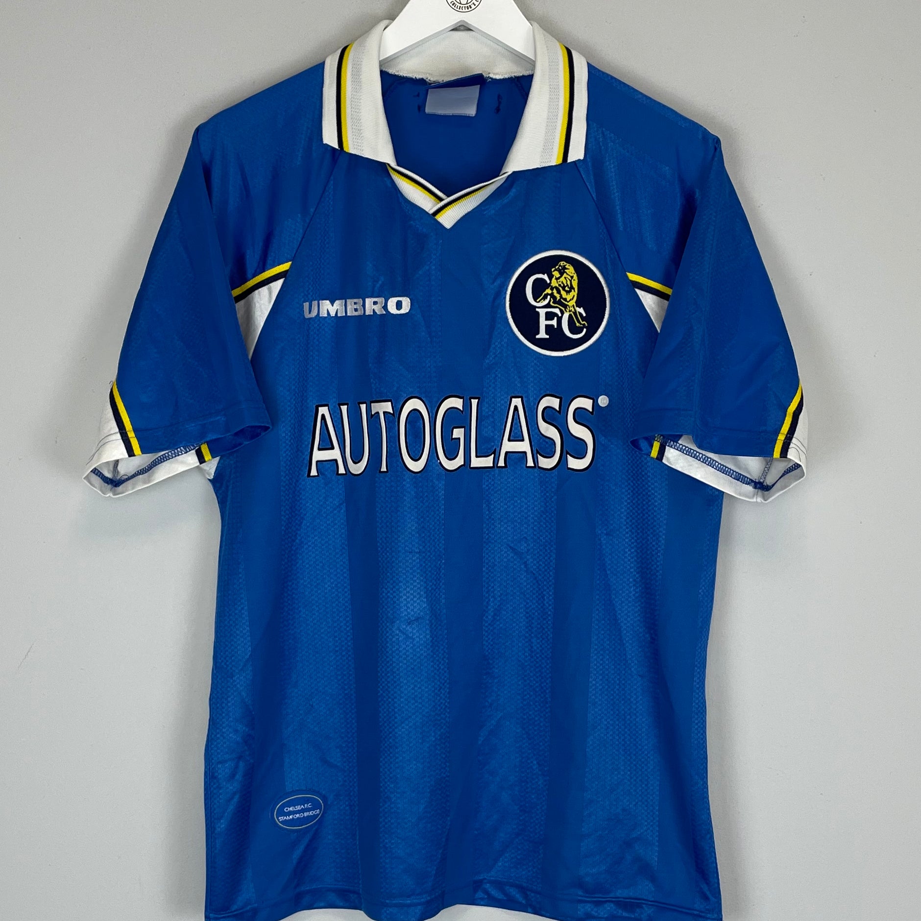 Shop 1997/99 CHELSEA HOME SHIRT (M) UMBRO, classic football shirts, vintage football shirts & retro soccer jerseys at Cult Kits