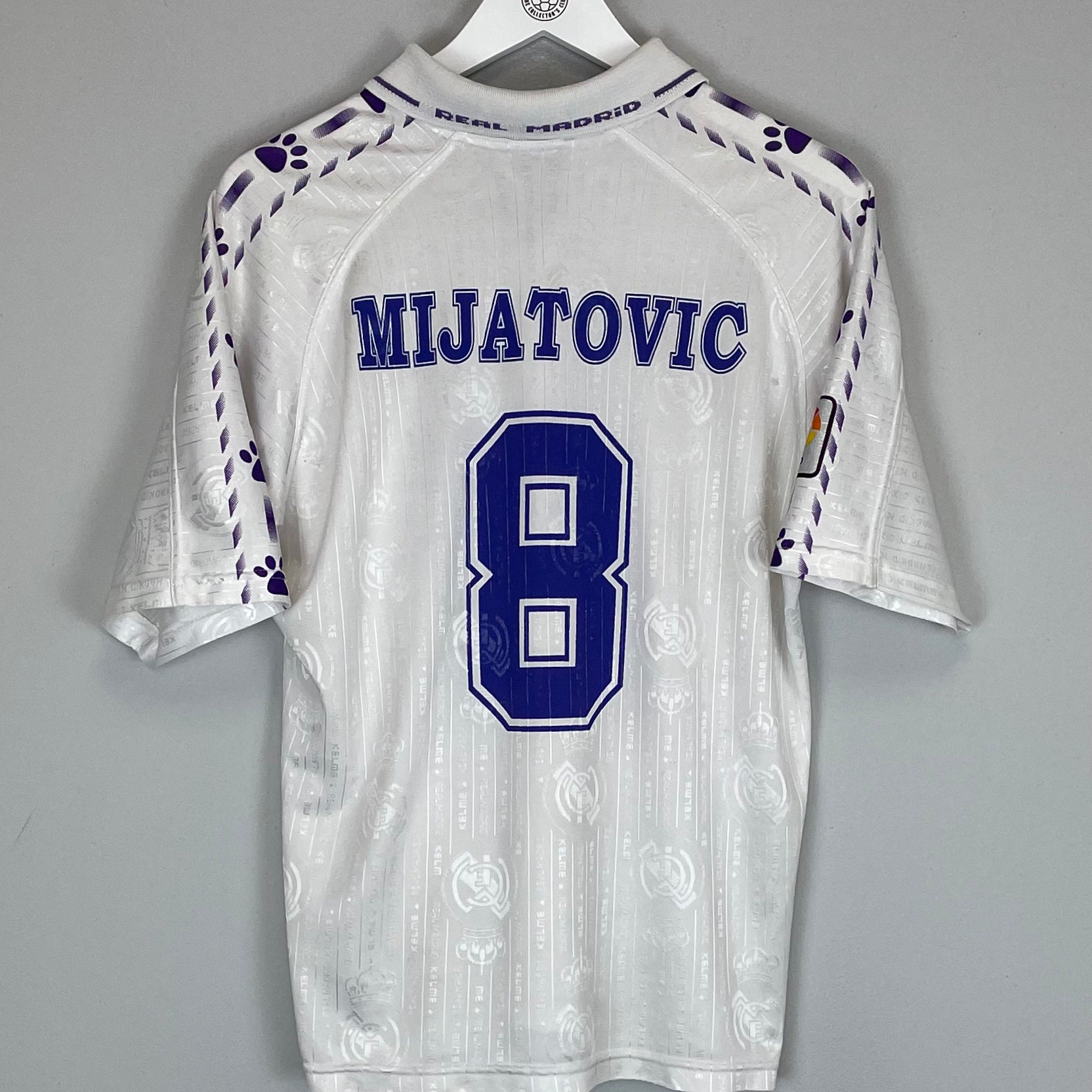 Shop 1994/96 REAL MADRID MIJATOVIC #8 HOME SHIRT (S/M) KELME, classic football shirts, vintage football shirts & retro soccer jerseys at Cult Kits
