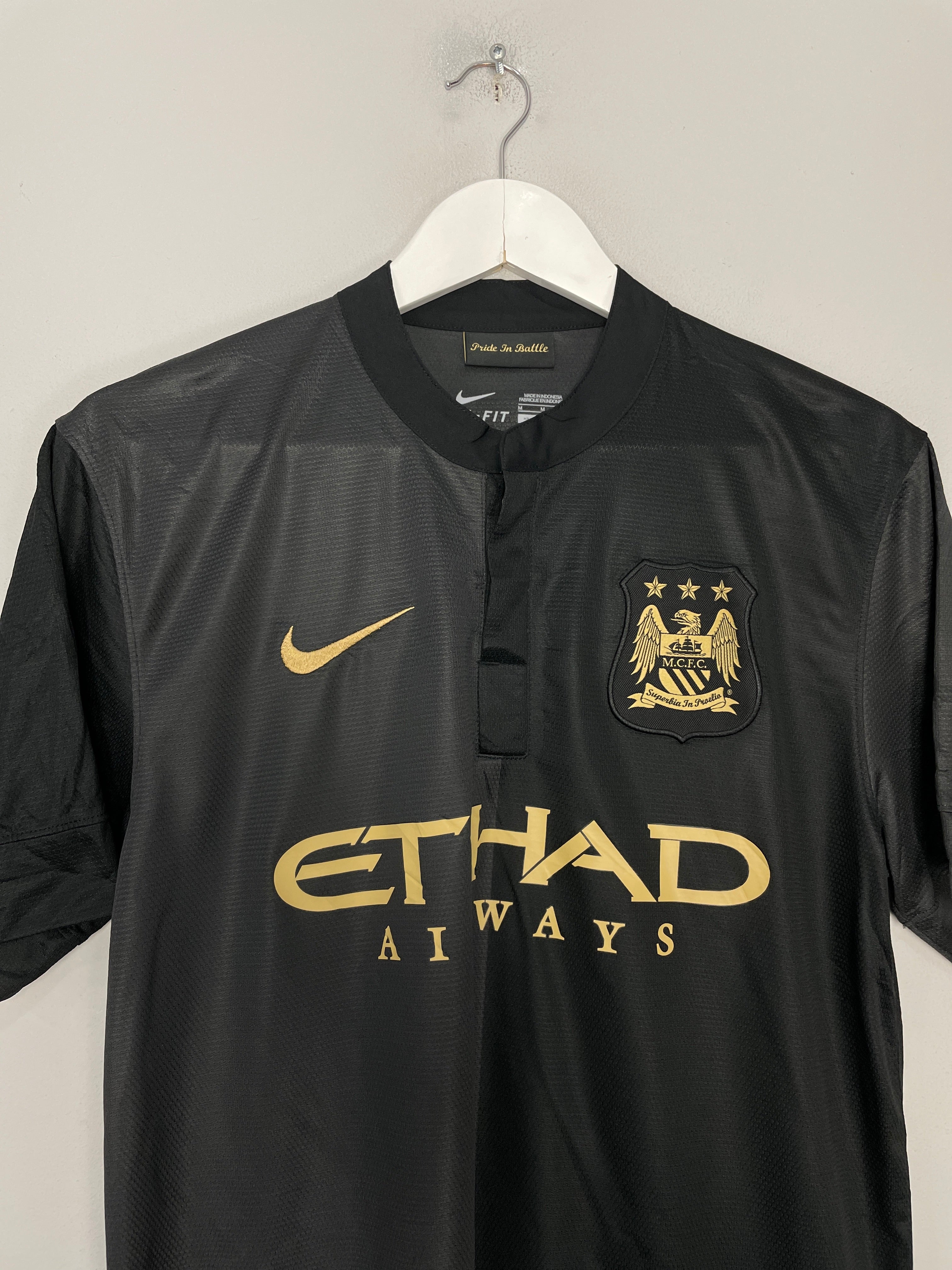 Shop 2013/14 MANCHESTER CITY KOMPANY #4 AWAY SHIRT (M) NIKE, classic football shirts, vintage football shirts & retro soccer jerseys at Cult Kits