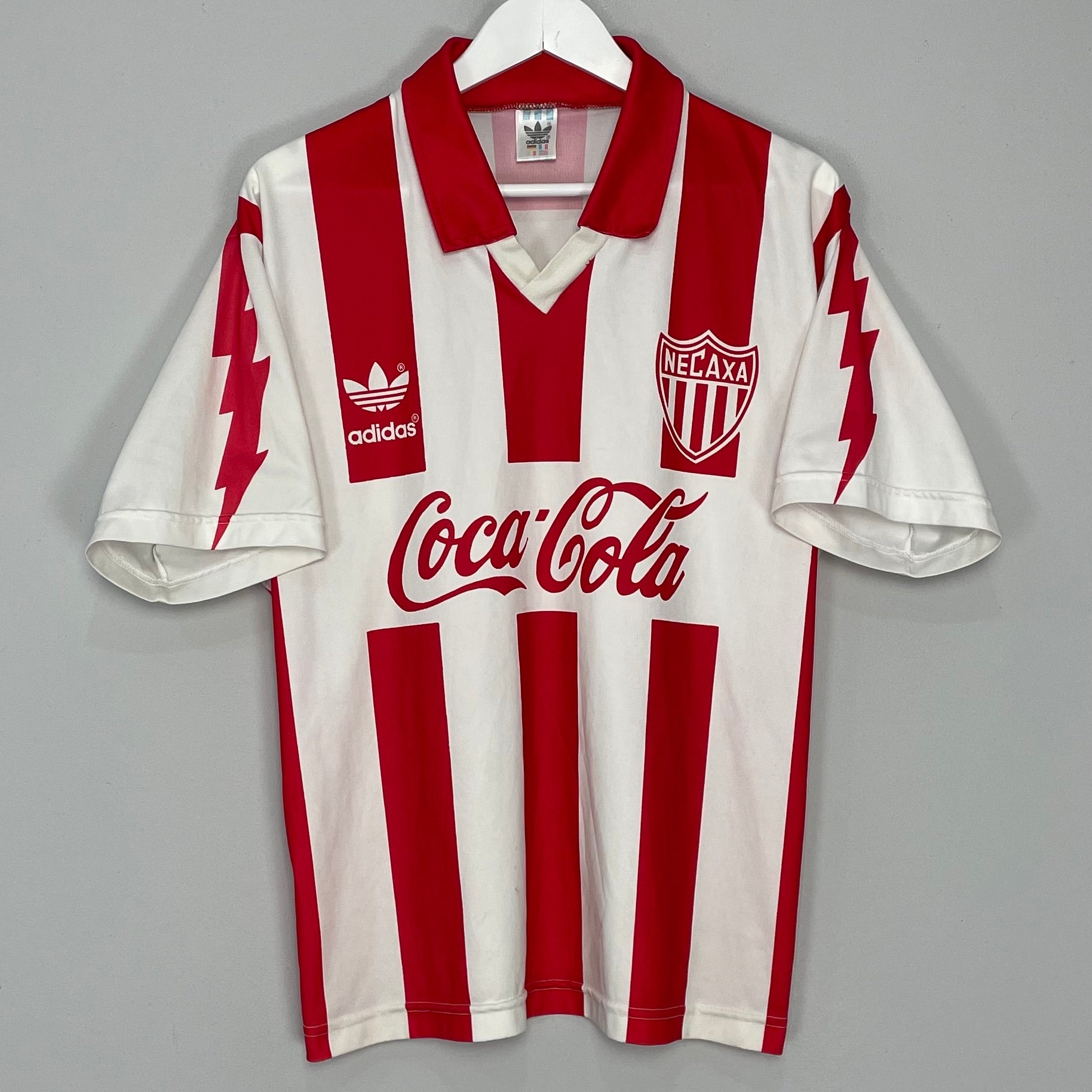 Shop 1994/95 NECAXA HOME SHIRT (M) ADIDAS, classic football shirts, vintage football shirts & retro soccer jerseys at Cult Kits