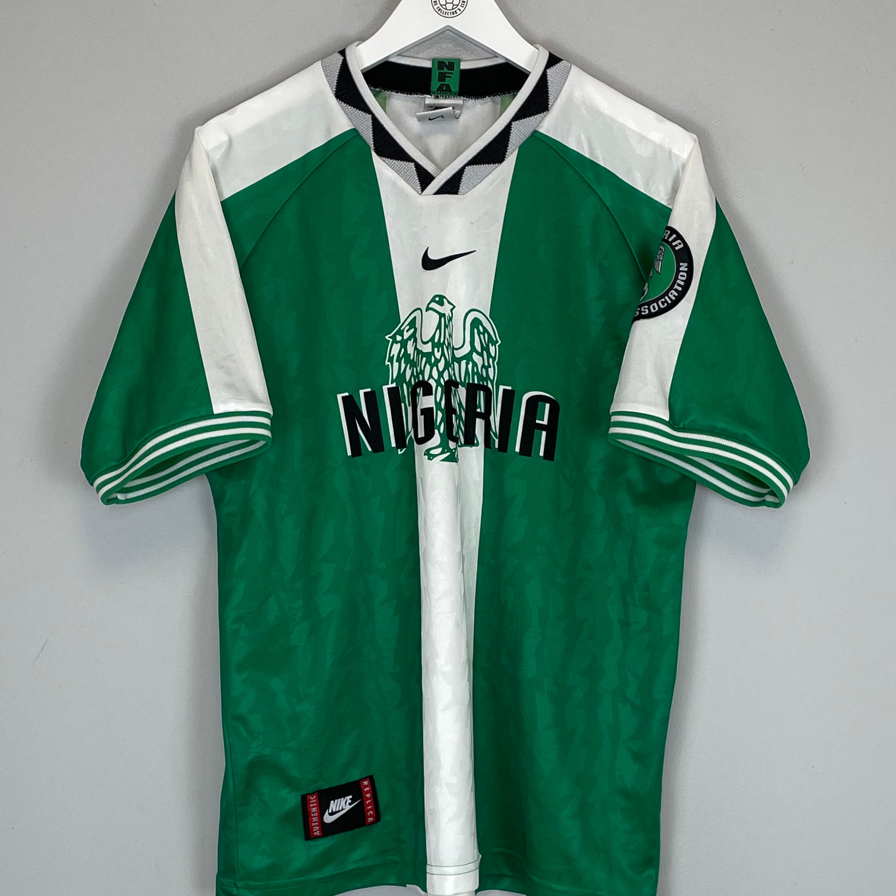 Shop 1996/98 NIGERIA HOME SHIRT (L) NIKE, classic football shirts, vintage football shirts & retro soccer jerseys at Cult Kits
