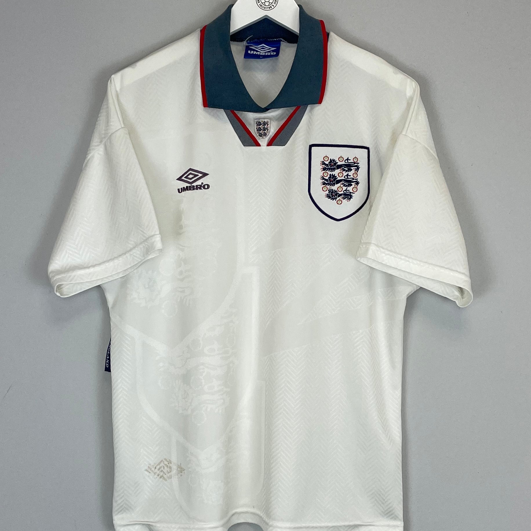 Shop 1993/95 ENGLAND HOME SHIRT (M) UMBRO, classic football shirts, vintage football shirts & retro soccer jerseys at Cult Kits