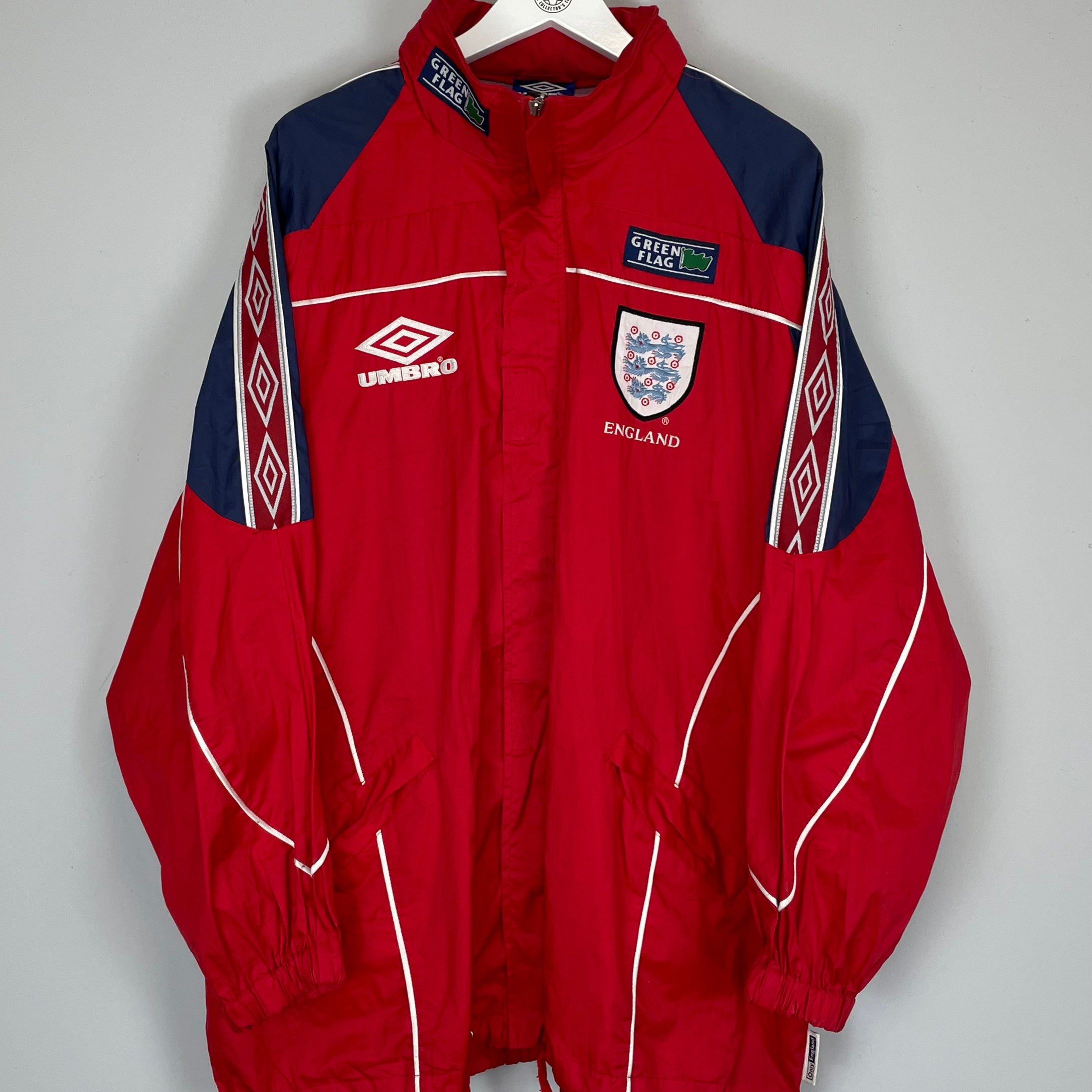 Shop 1998 ENGLAND TRACK JACKET (XL) UMBRO, classic football shirts, vintage football shirts & retro soccer jerseys at Cult Kits