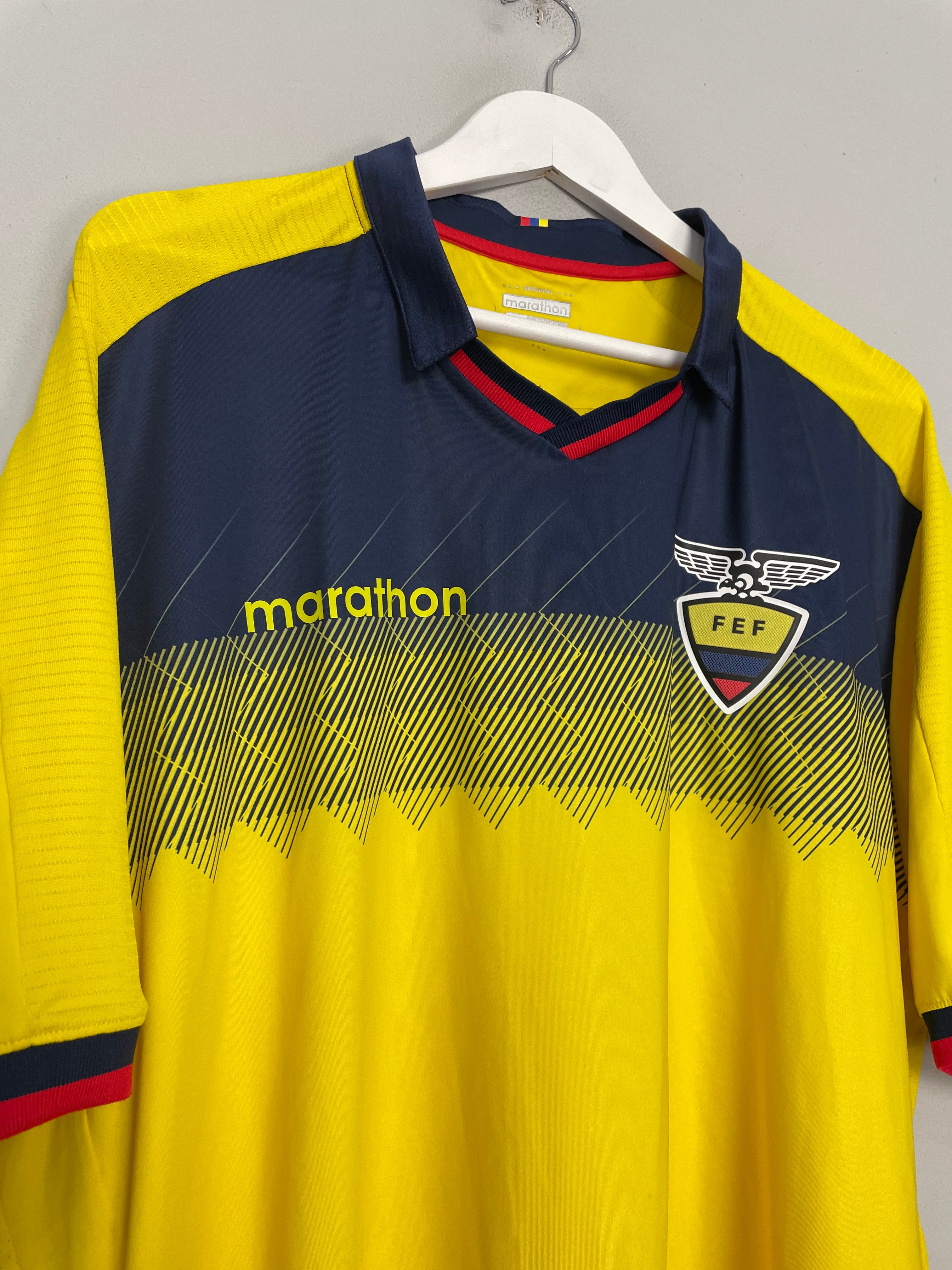 Shop 2019/20 ECUADOR HOME SHIRT (XXXL) MARATHON, classic football shirts, vintage football shirts & retro soccer jerseys at Cult Kits