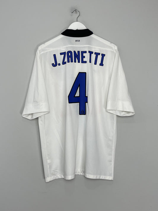 2011/12 INTER MILAN J.ZANETTI #4 AWAY SHIRT (XL) NIKE