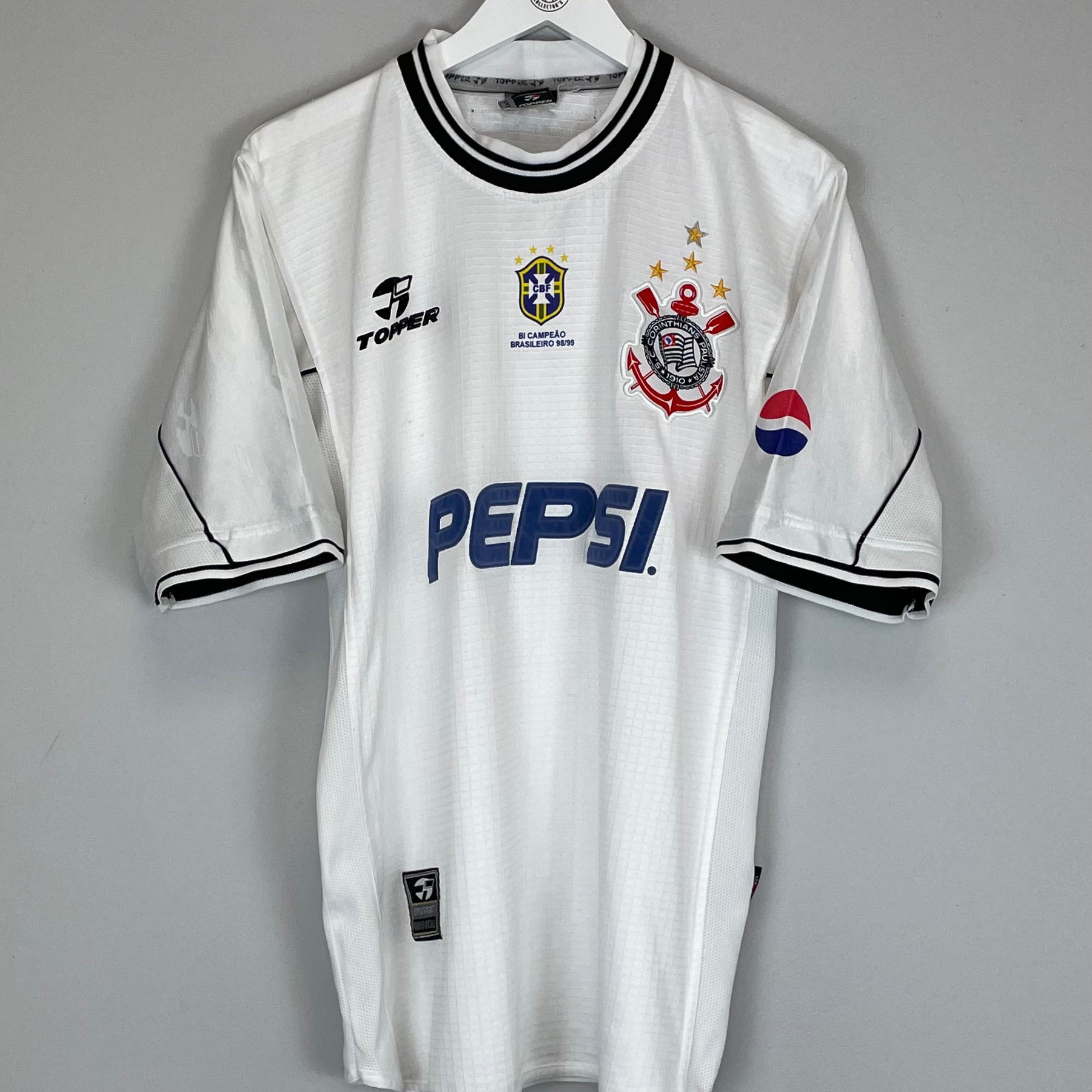 Shop 2000/01 CORINTHIANS #7 HOME SHIRT (L) TOPPER, classic football shirts, vintage football shirts & retro soccer jerseys at Cult Kits