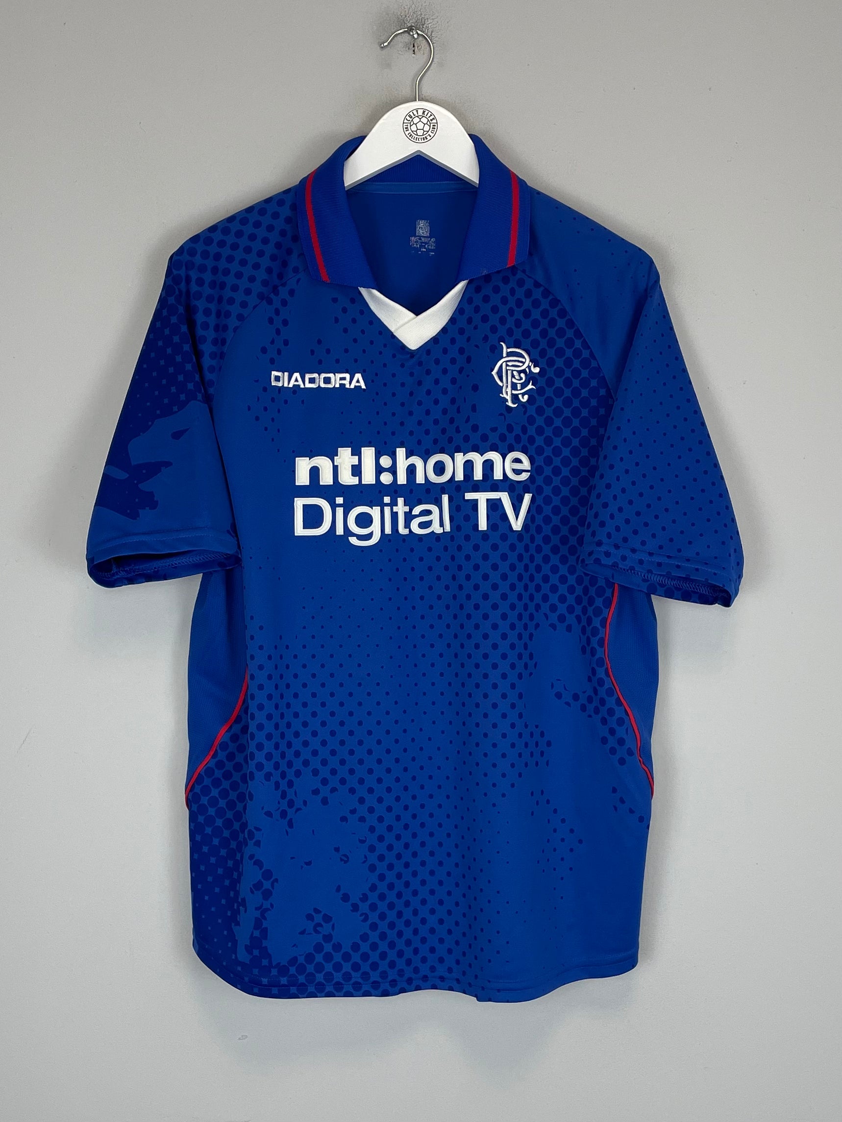 Shop 2002/03 RANGERS CANIGGIA #7 HOME SHIRT (L) DIADORA, classic football shirts, vintage football shirts & retro soccer jerseys at Cult Kits