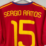 2010/11 SPAIN SERGIO RAMOS #15 HOME SHIRT (L) ADIDAS