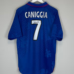 Shop 2002/03 RANGERS CANIGGIA #7 HOME SHIRT (L) DIADORA, classic football shirts, vintage football shirts & retro soccer jerseys at Cult Kits