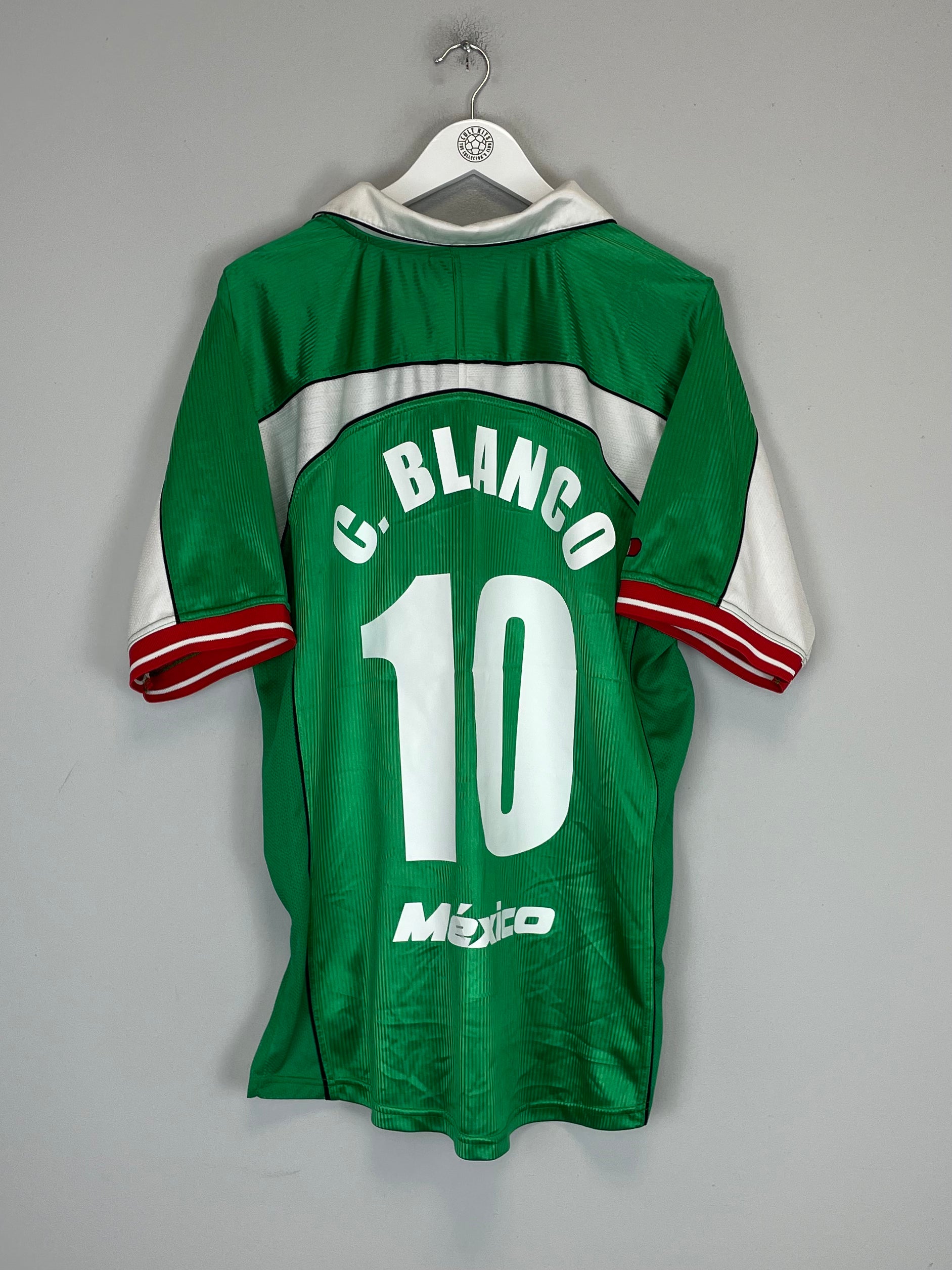 Shop 2000/01 MEXICO C.BLANCO #10 HOME SHIRT (L) ATLETICA, classic football shirts, vintage football shirts & retro soccer jerseys at Cult Kits