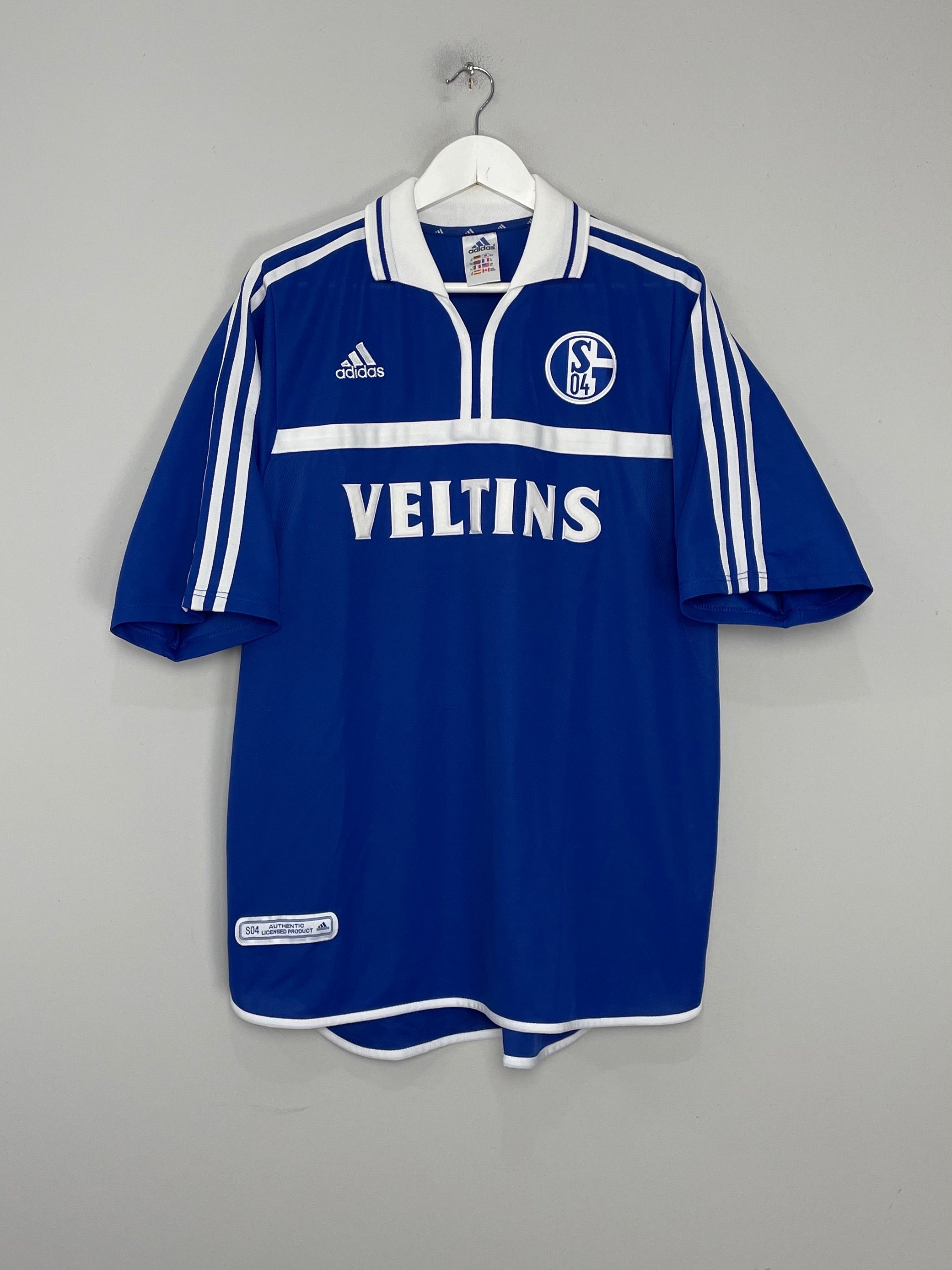 Shop 2000/01 SCHALKE HOME SHIRT (XL) ADIDAS, classic football shirts, vintage football shirts & retro soccer jerseys at Cult Kits